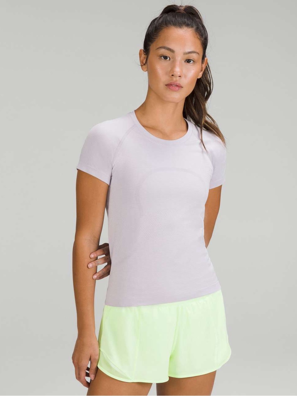 Lululemon Athletica Lavender Swiftly Tech Short Sleeve Shirt